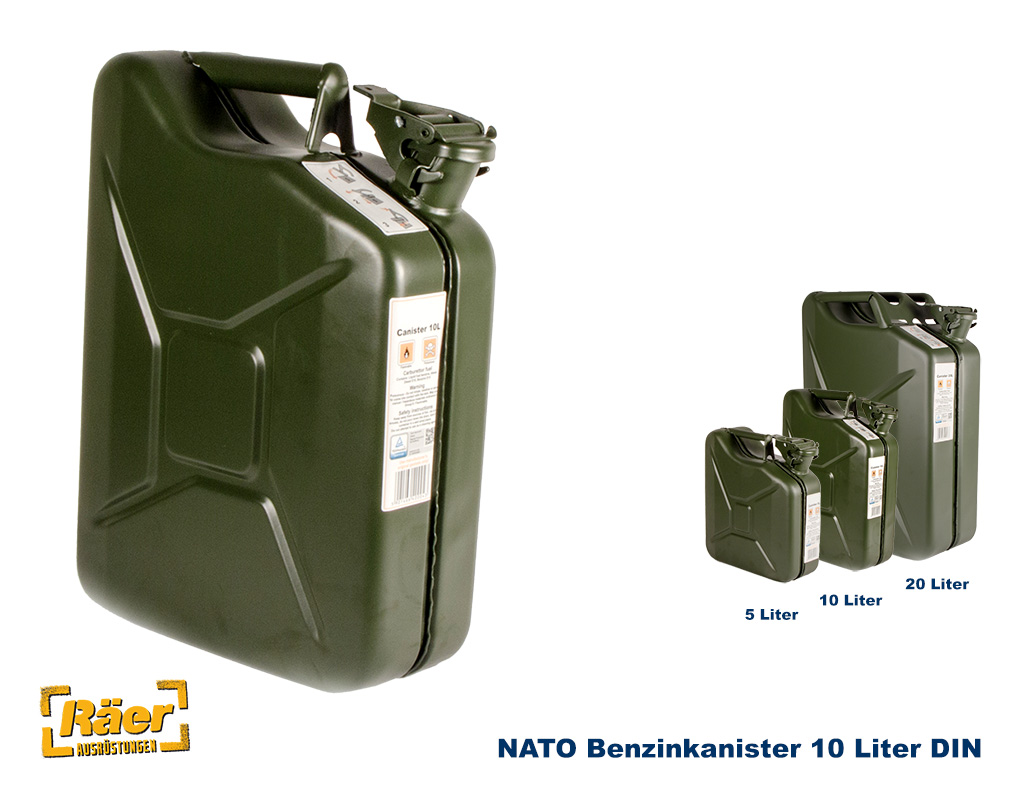 NATO Benzinkanister 10 Liter, Stahlblech    A