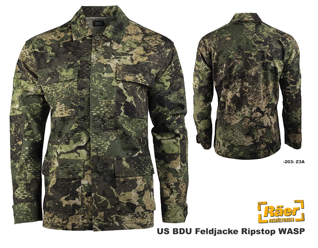 US BDU Feldjacke Cotton R/S, WASP    A