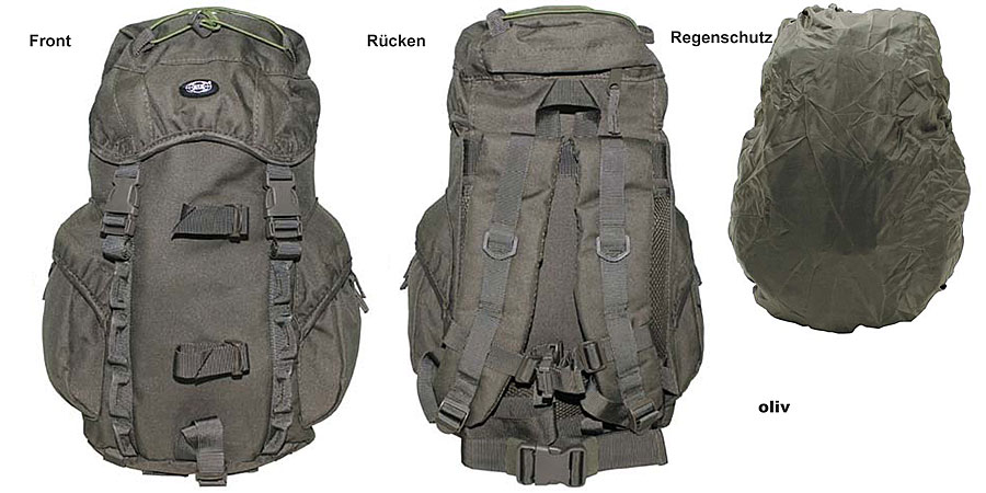 MFH Rucksack Recon 1, Raincover , 15 Liter    A