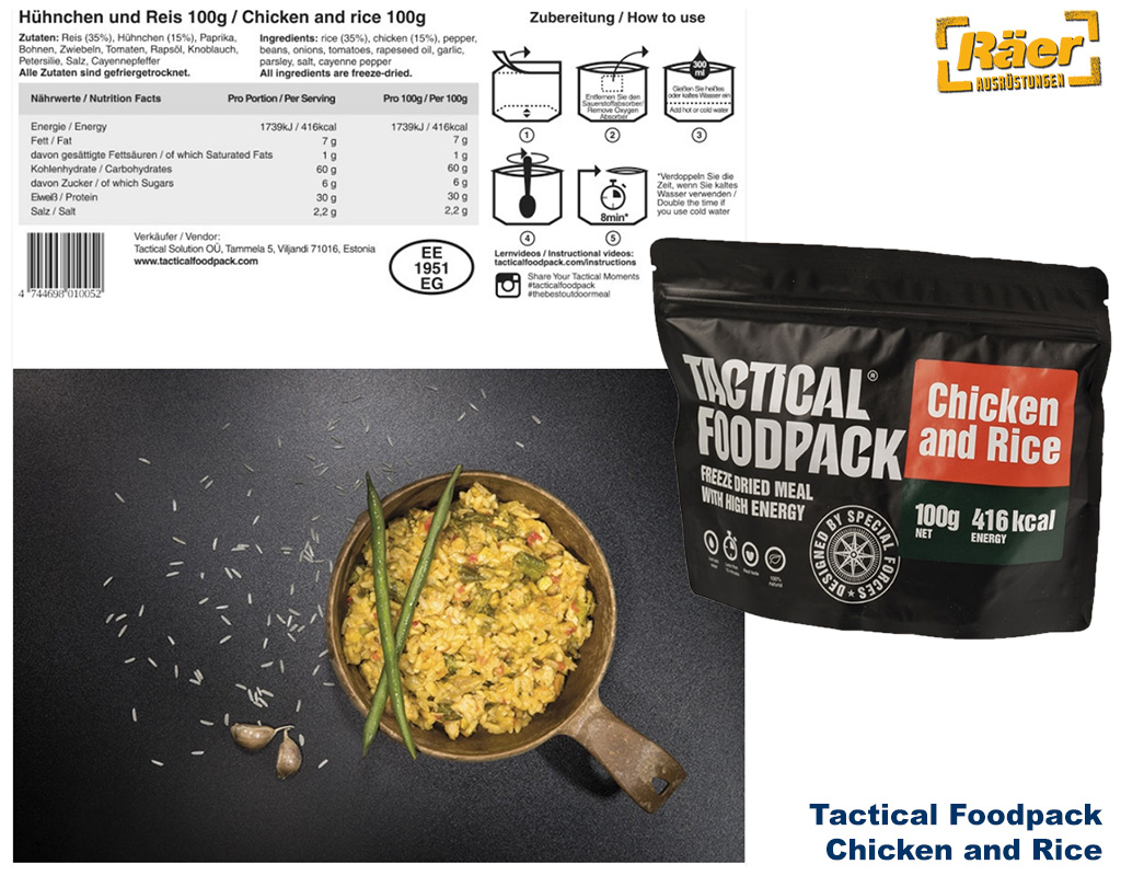 Tactical Foodpack Chicken and Rice    A
