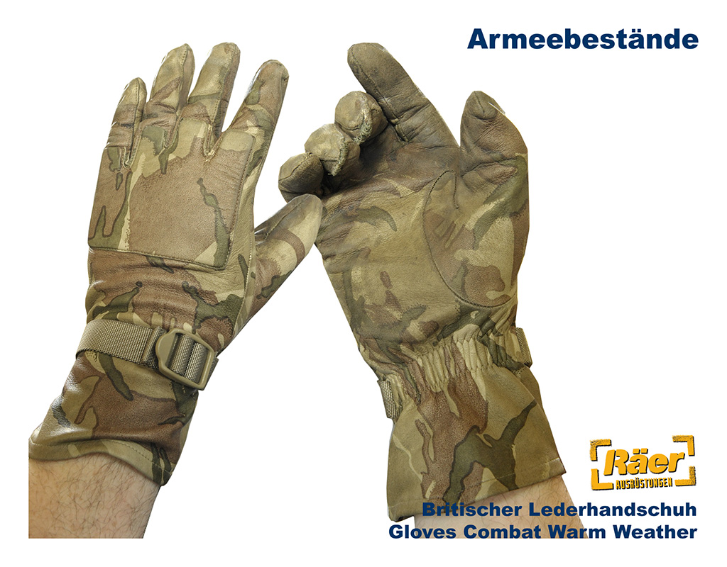 Britische Lederhandschuhe Warm Weather, MTP    B