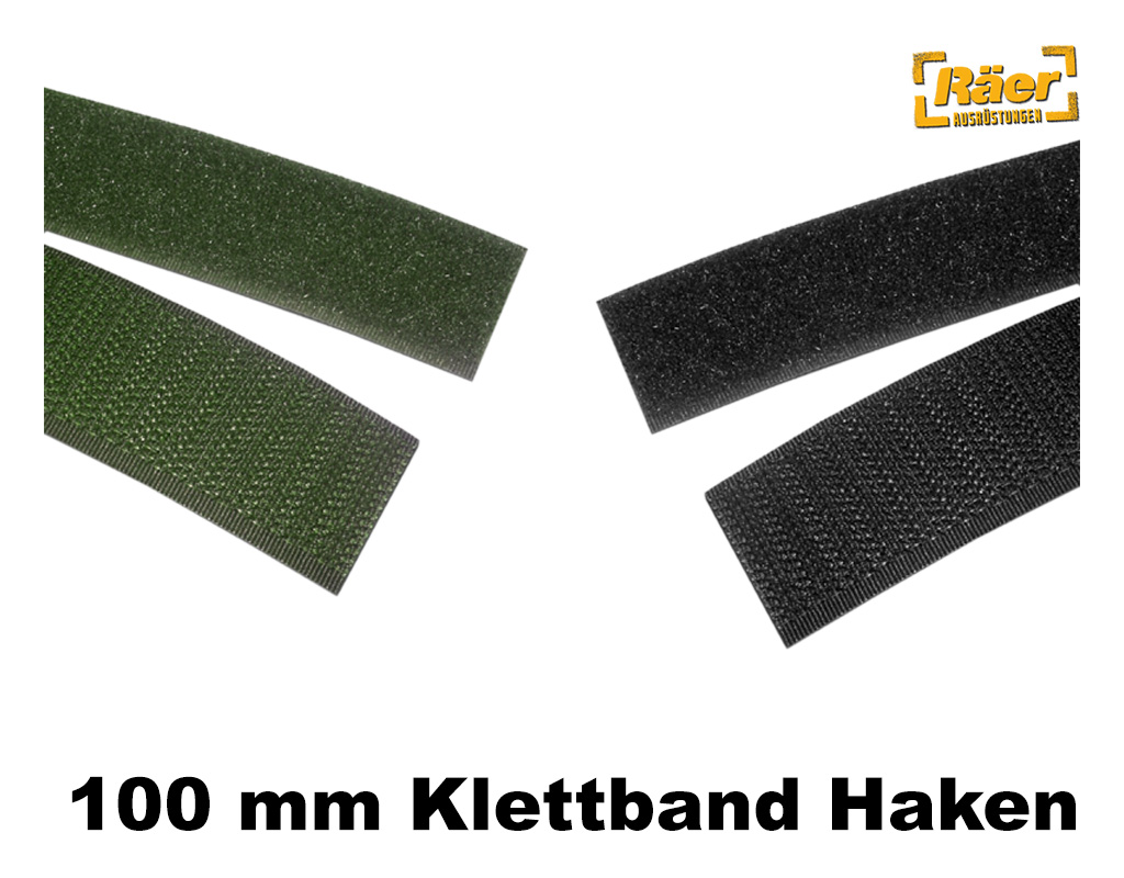 Klettband Hakenband 100 mm, per Meter    A