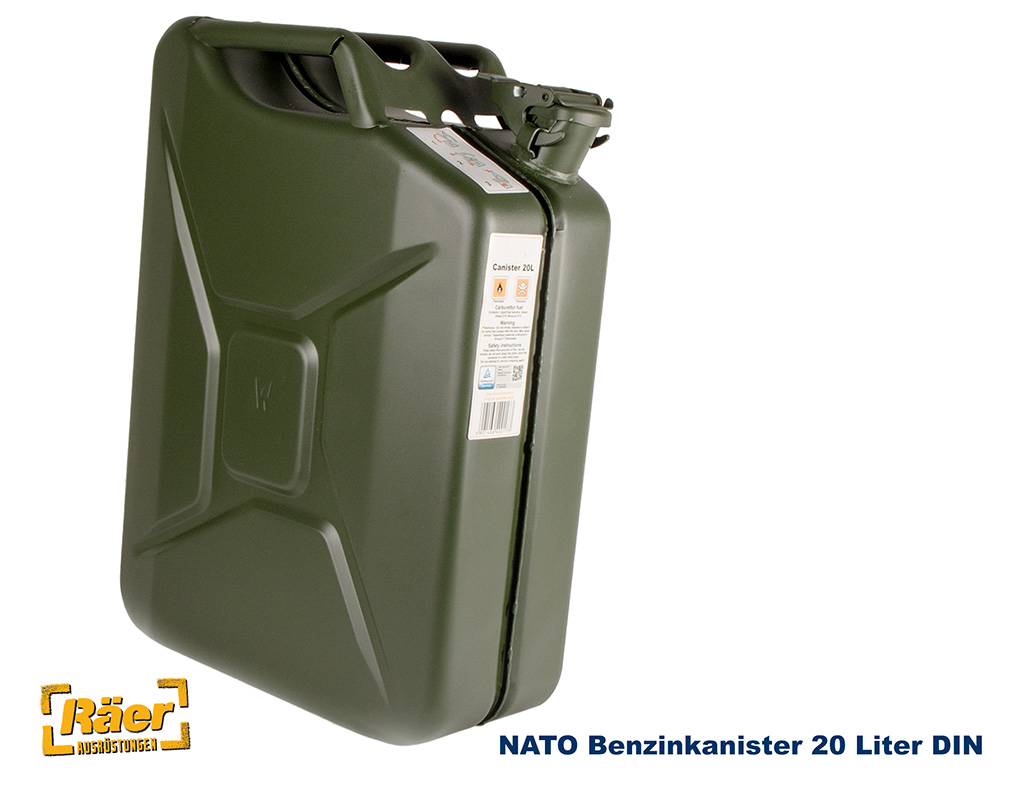 NATO Benzinkanister 20 Liter, Stahlblech, DIN    A