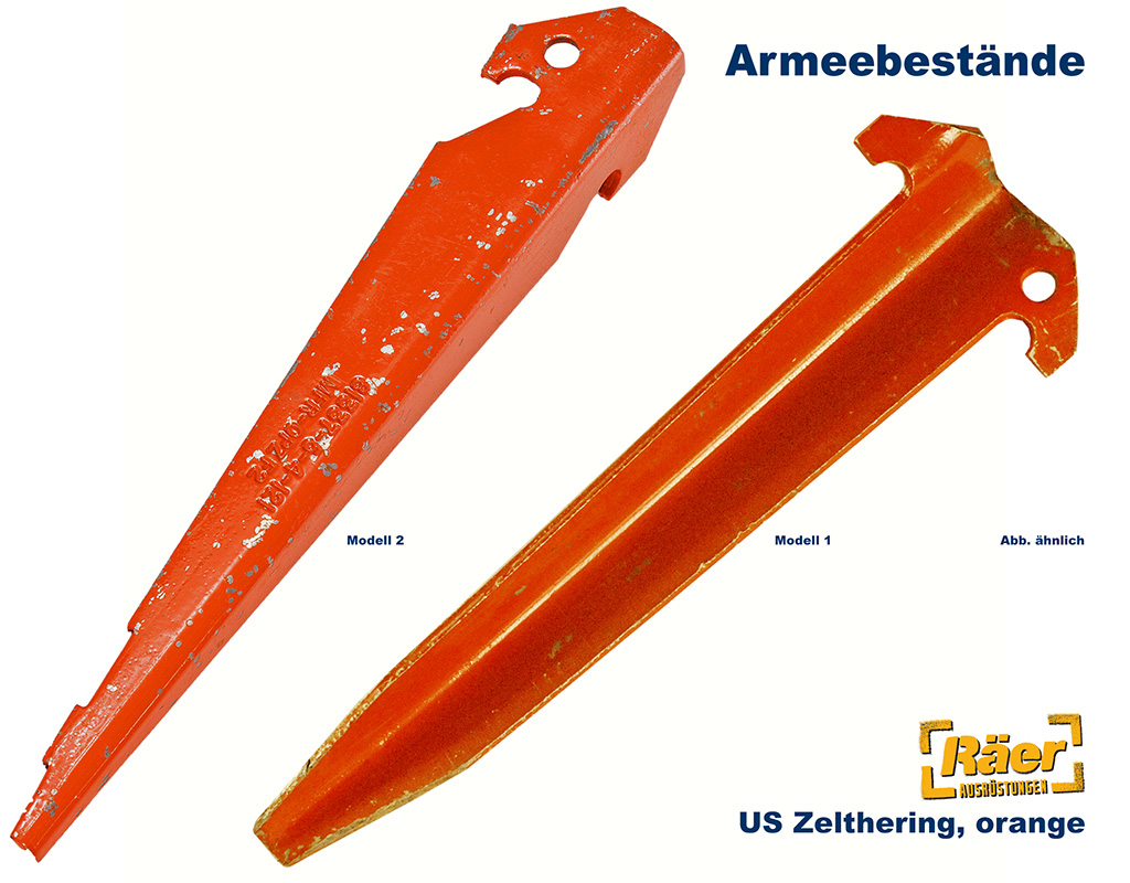 US Zelthering Aluminium, 23 cm, orange    B