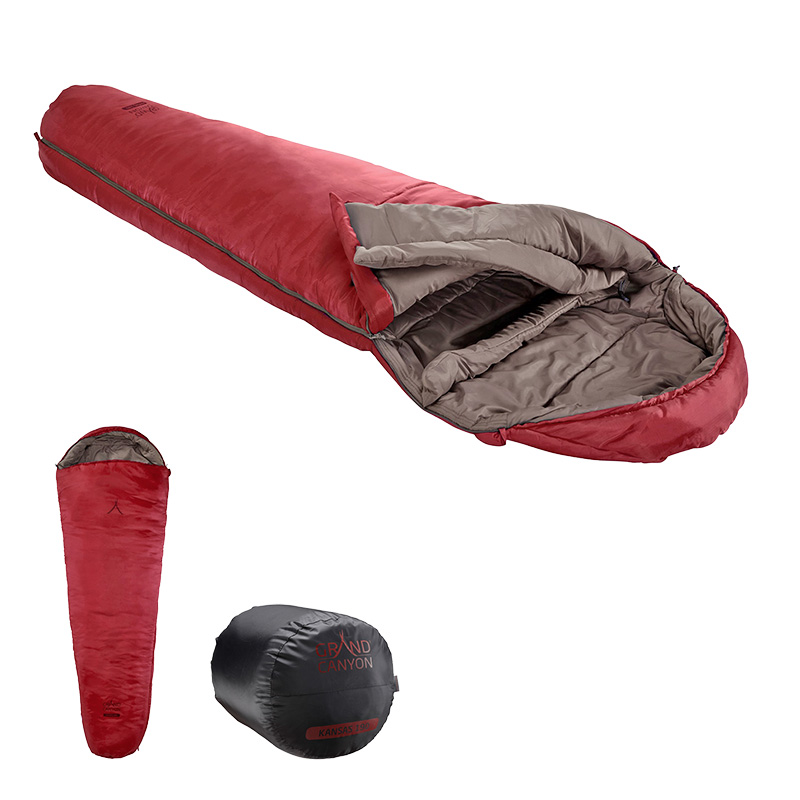 Grand Canyon Schlafsack Kansas 190 Red Dahlia    A