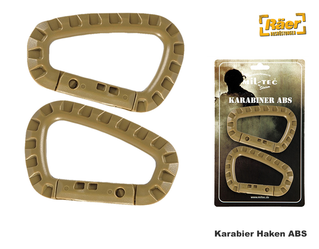 2er Karabiner Set aus ABS-Kunststoff    A
