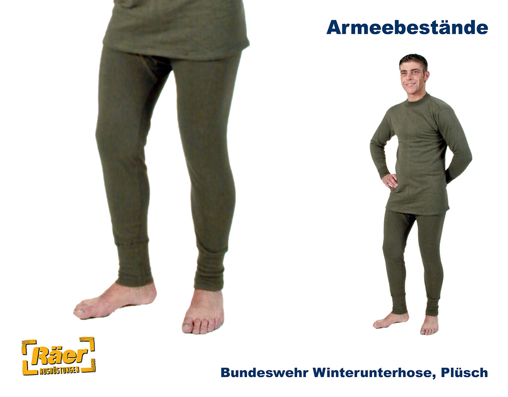 BW Winterunterhose lang, Plüsch, Depotbestand    A