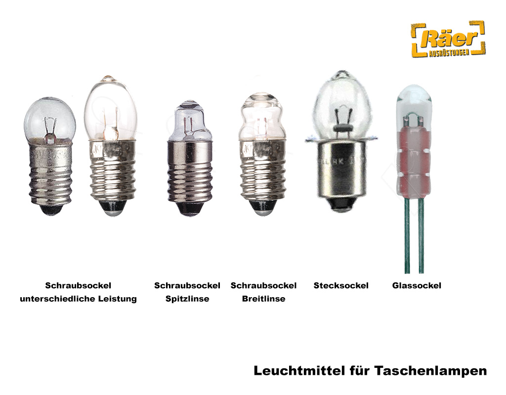 Glühbirnen f. elektische Taschenlampen A