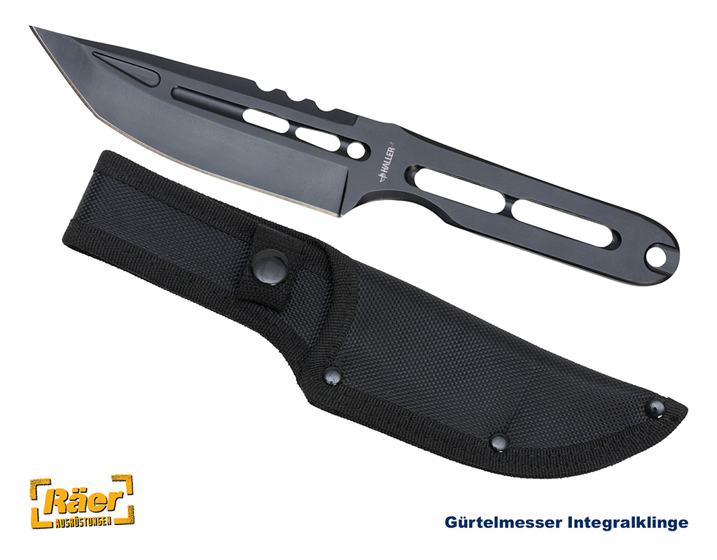 Gürtelmesser Integralklinge 81479, schwarz    A
