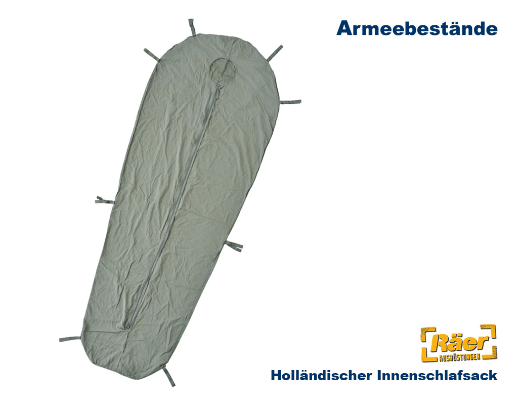 Holländischer Innenschlafsack B´wolle oliv    B