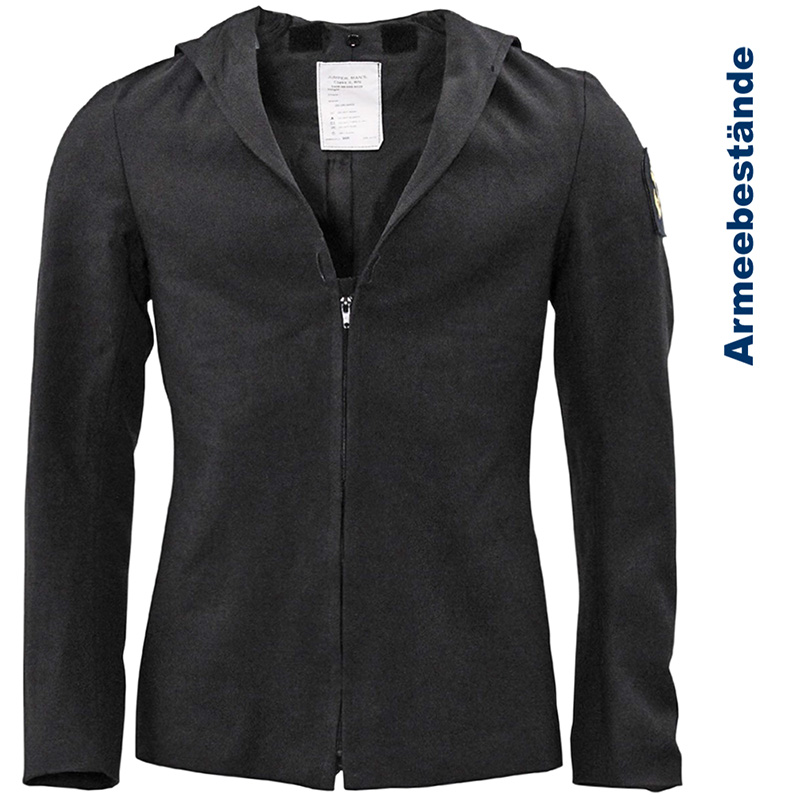 Britische Marine Bordjacke Wolltuch, schwarz    B