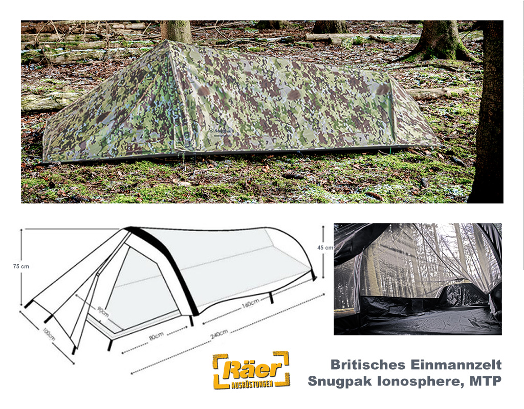 Britisches Einmannzelt Ionosphere MTP, Snugpak A