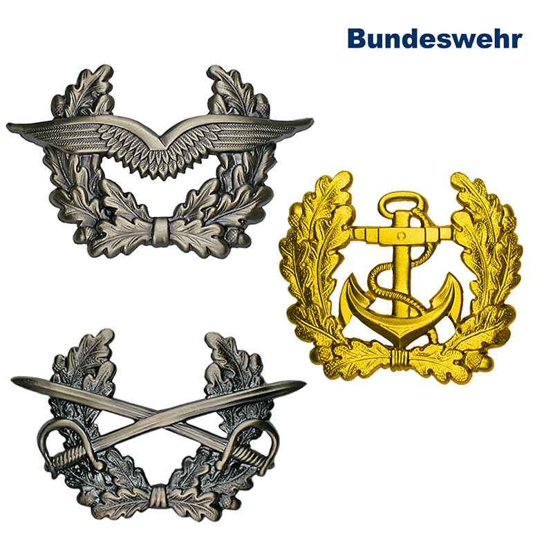 BW Mützenabzeichen - Mützenkranz, Metall    A/B