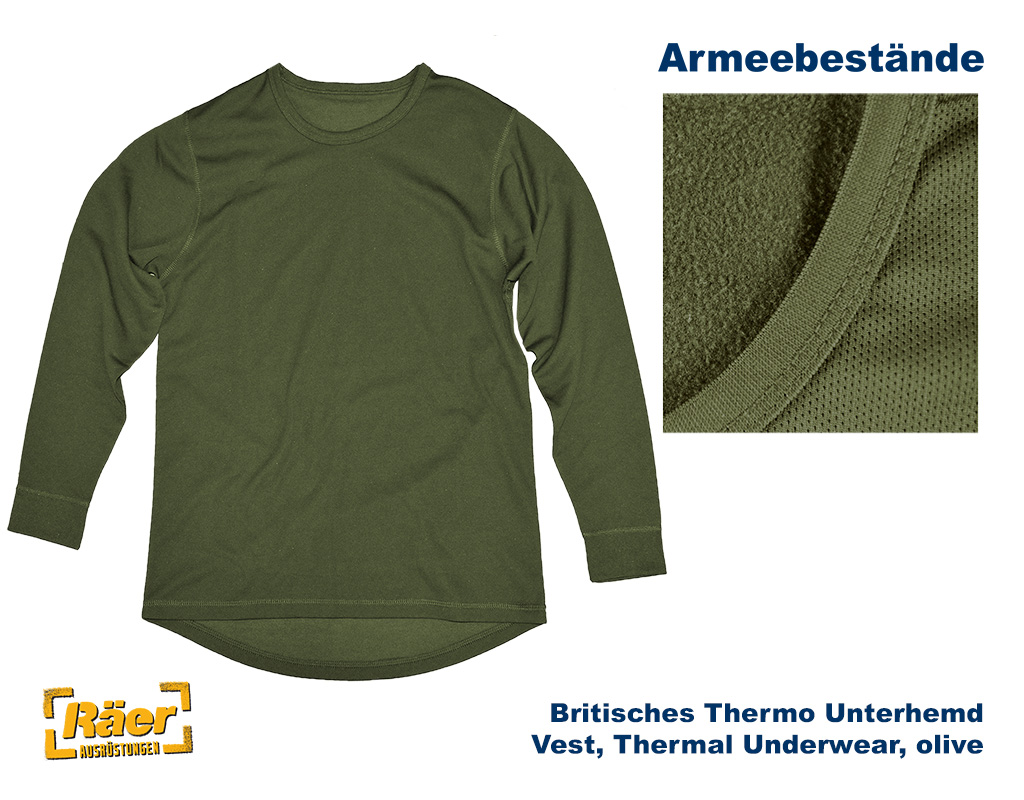 Britisches Unterhemd, Thermo-, oliv... B