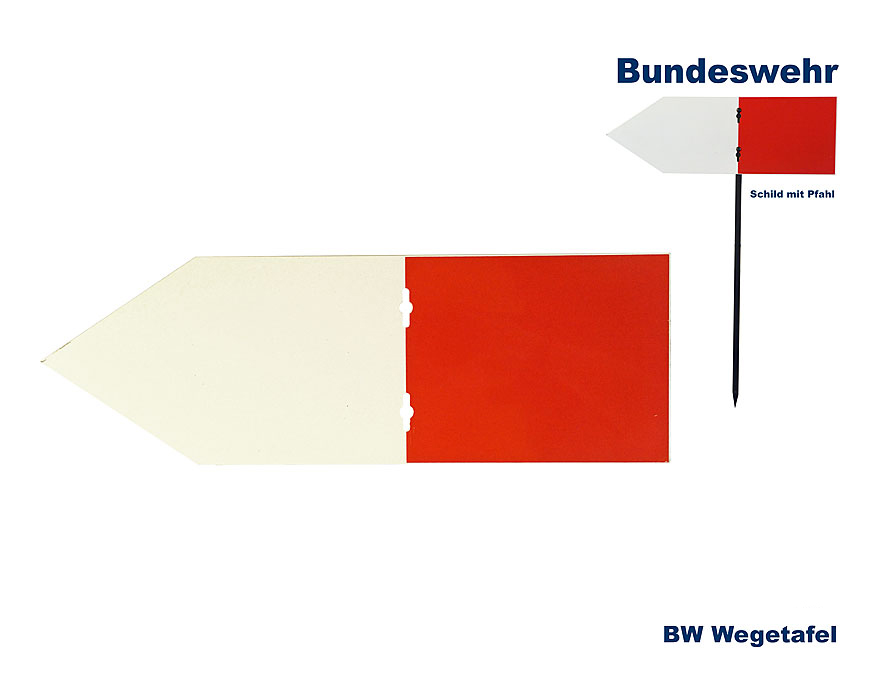 BW Wegetafel, Aluminium, zweifarbig    A/B