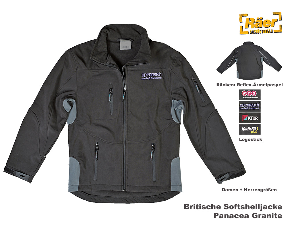 Britische Softshelljacke Panacea Granite    A/B