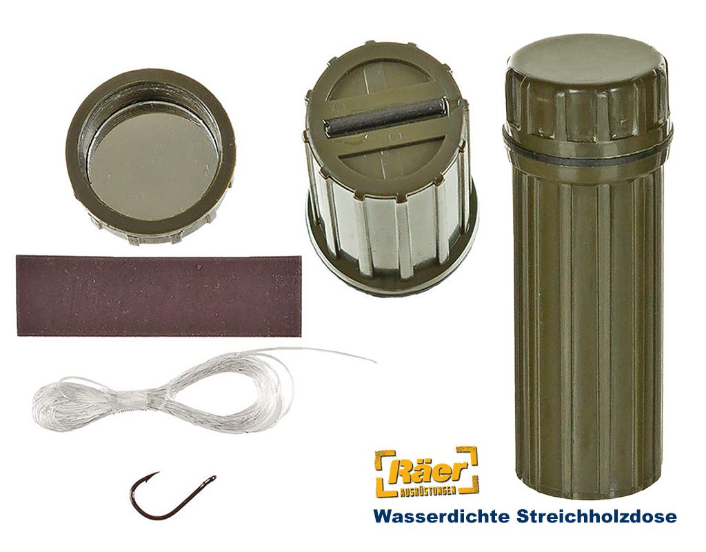 Streichholzdose, wasserdicht    A