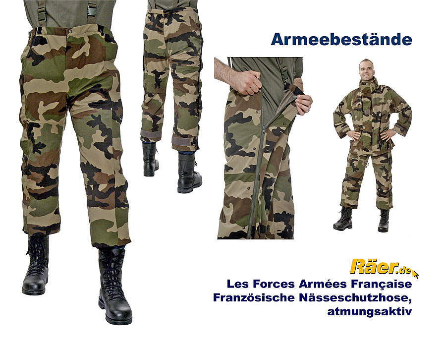 Französische Nässeschutzhose, 3-Lagen-Laminat  A/B