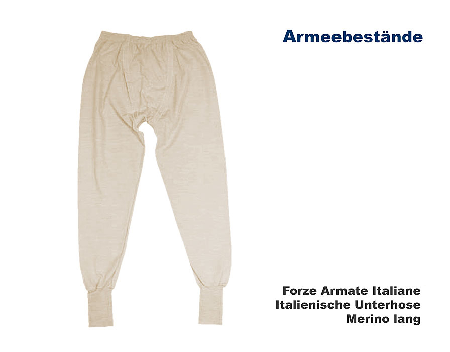 Italienische Unterhose Merino, lang    A/B