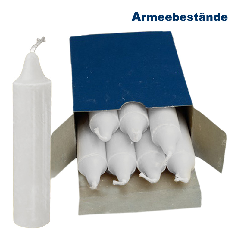 Schweizer Bunkerkerzen, tropfenfrei    A/B