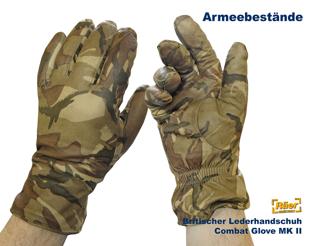 Britische Lederhandschuhe MKII Combat, gef., MTP B