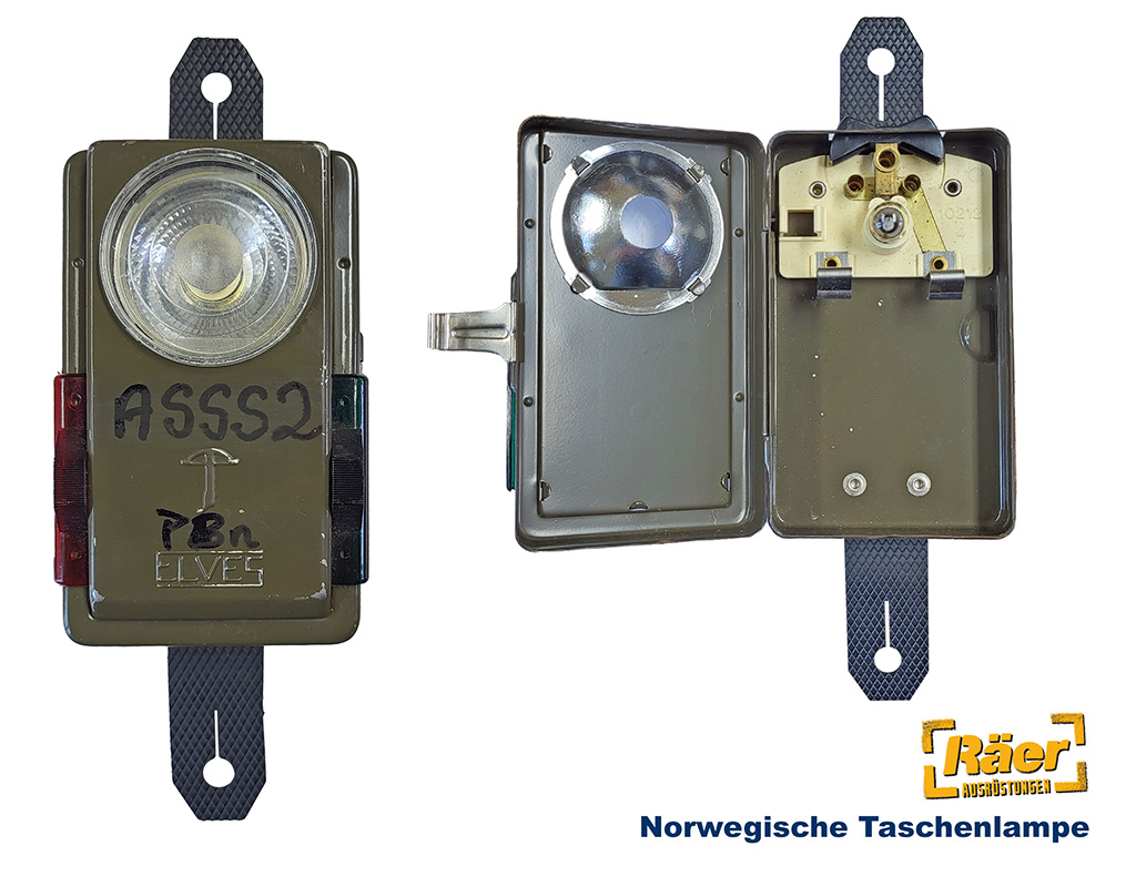 Norwegische Taschenlampe Elves 4,5 V, oliv    B