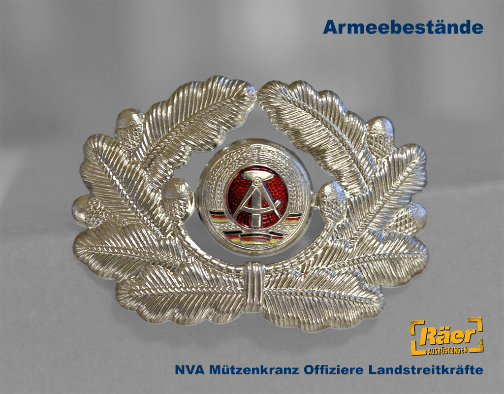 NVA Mützenkranz Offiziere, Metall    A