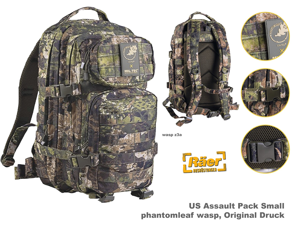 US Assault Pack 1, SM, 20 L Rucksack, WASP   A