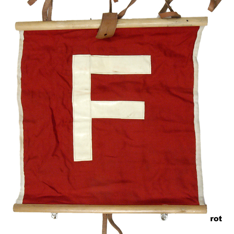BW Fernmeldeflagge "F", rot    B