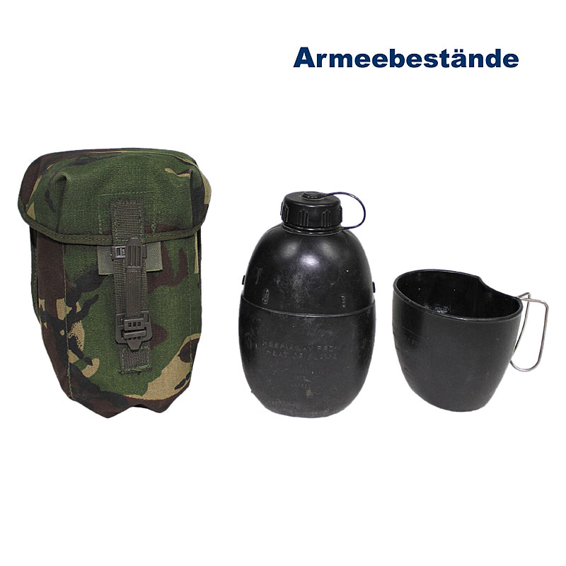 Britische Feldflasche m Tasse + Tasche DPM-wl    B