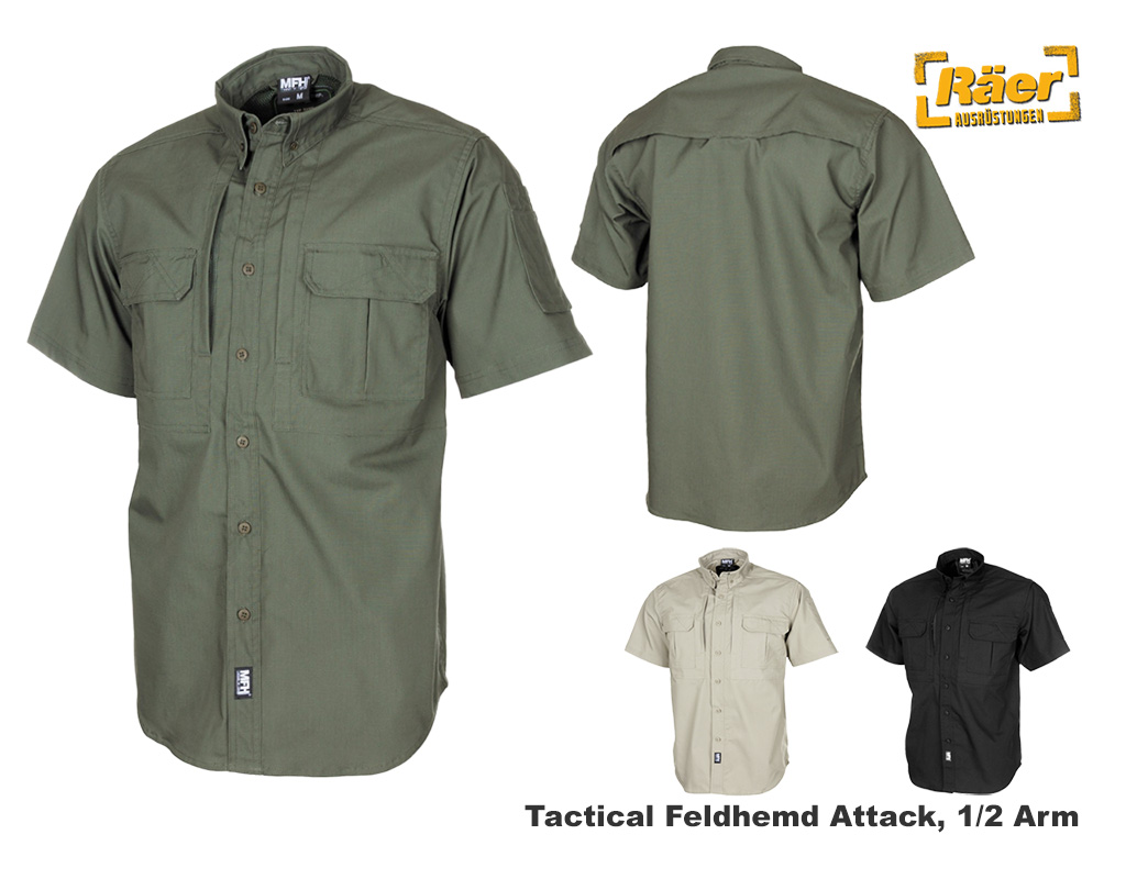 Tactical Feldhemd Attack 1/2 Arm, Teflon R/S    A