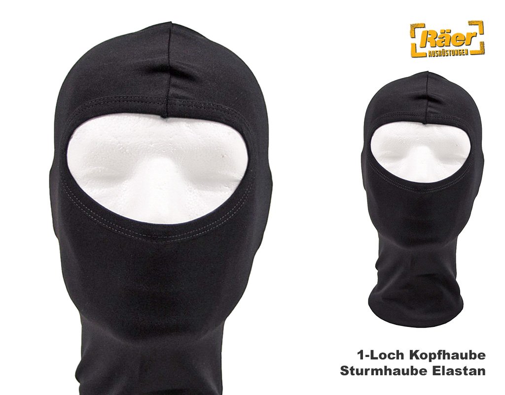 Kopfhaube - Sturmhaube, Elastan, offen    A