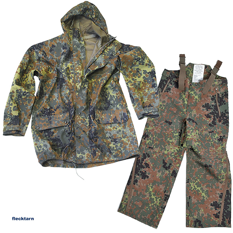 BW Nässeschutzanzug, flecktarn    B