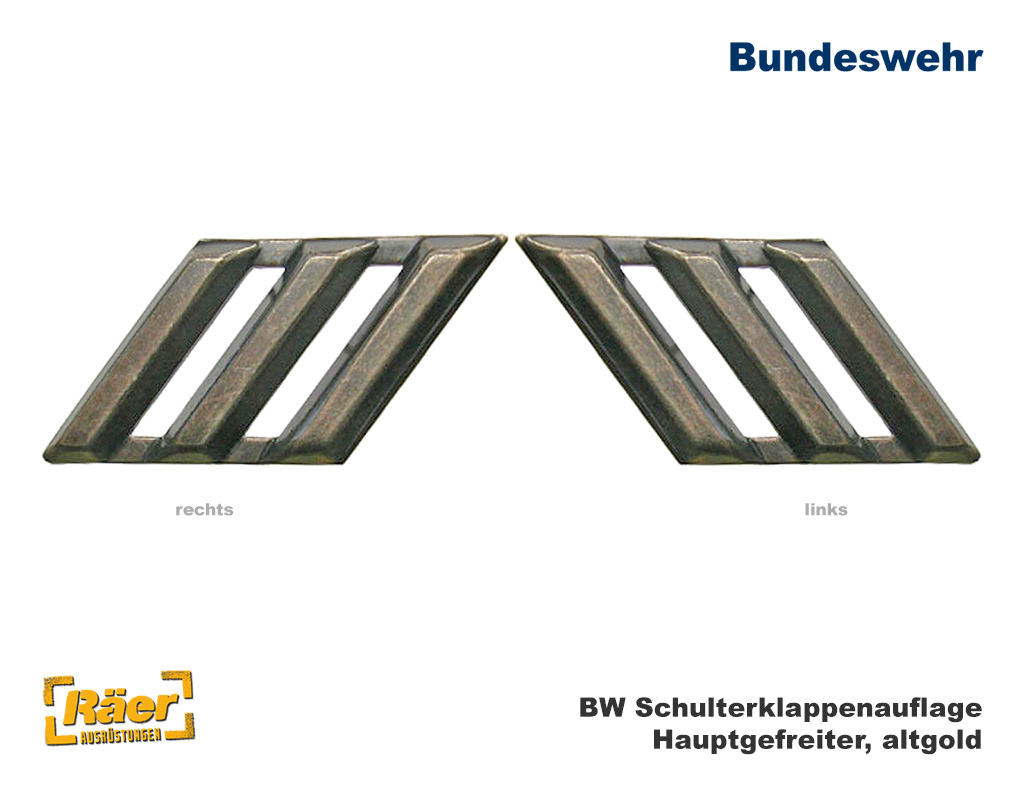 BW Dienstgrad "Hauptgefreiter", Metall altgold   A