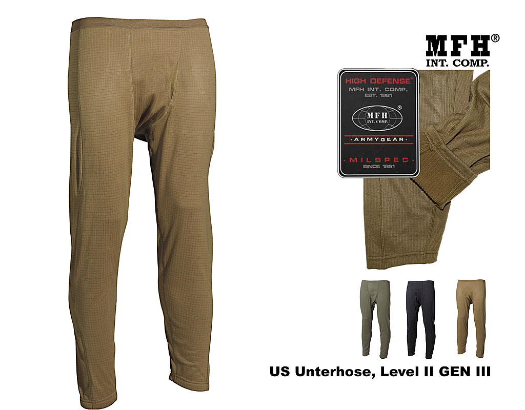 US Unterhose lang, Level II, GEN III, by MFH A