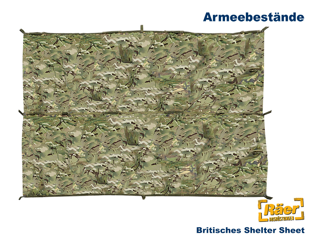Britische Schutzplane Tarp MTP, 250 x 220 cm   A/B