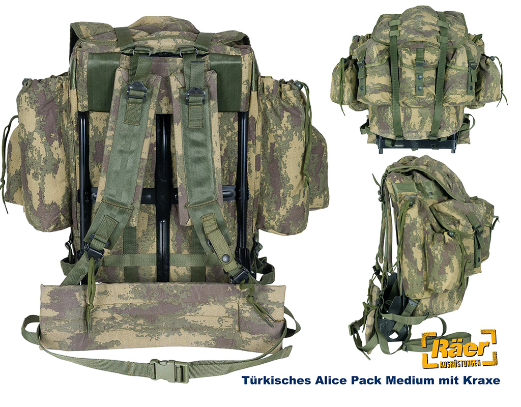 Türkischer Rucksack Alice Pack M 2008, m.Kraxe   B