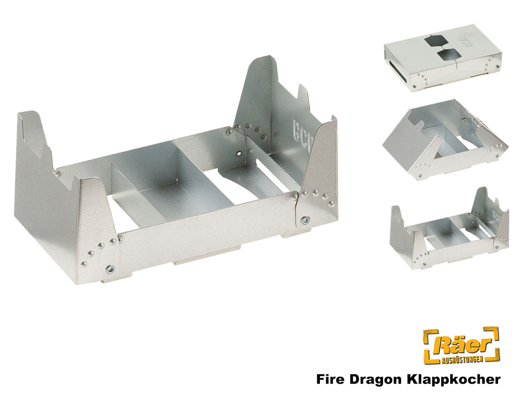 Firedragon Taschenkocher mit Windschutz    A