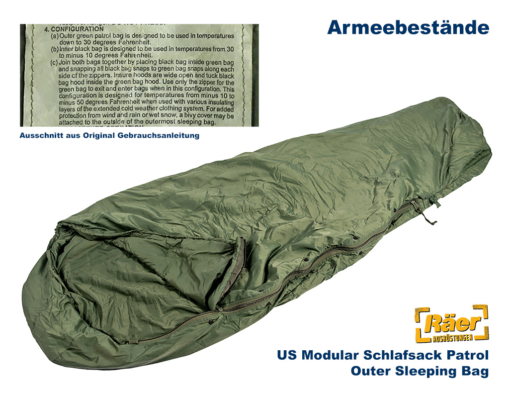 US Modular Schlafsack - Outer S.Bag Petrol   B