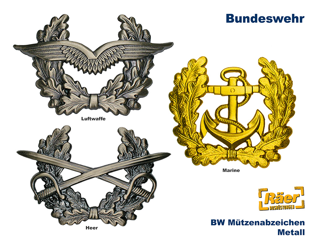 BW Mützenabzeichen - Mützenkranz, Metall    A/B