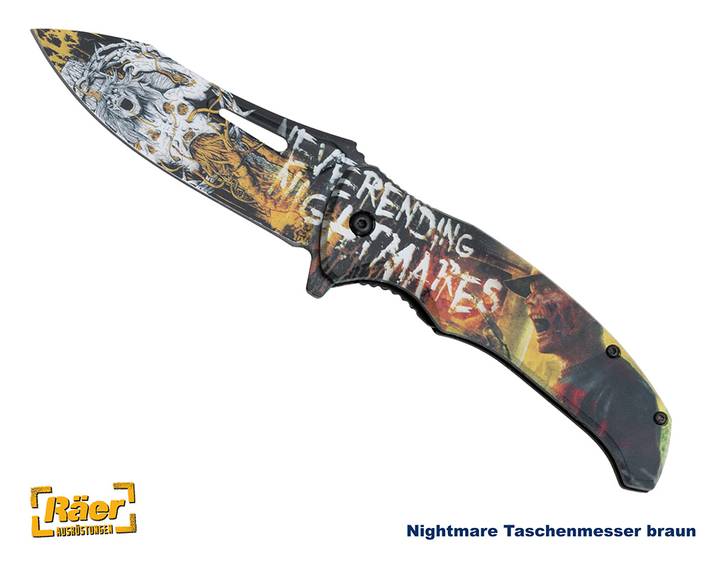 Nightmare Taschenmesser 84014, braun    A