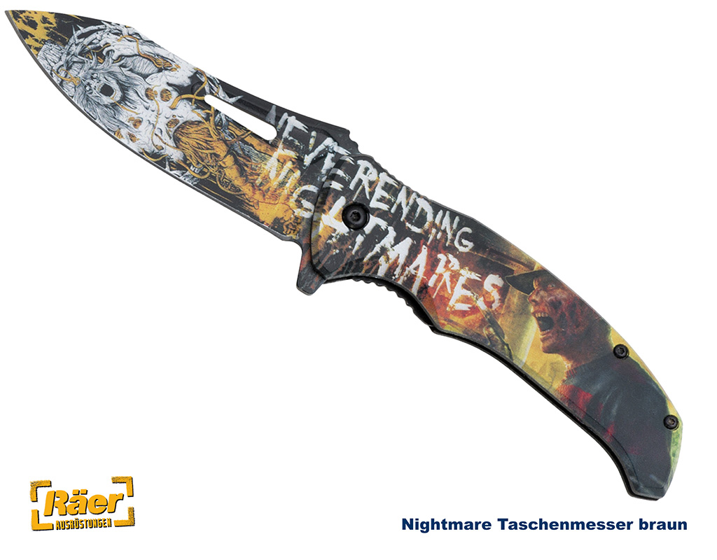 Nightmare Taschenmesser 84014, braun    A