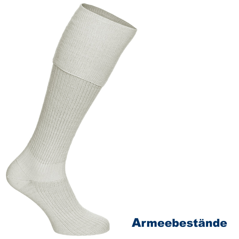 Britische Stiefelsocken, Wolle, leicht, weiß   A/B