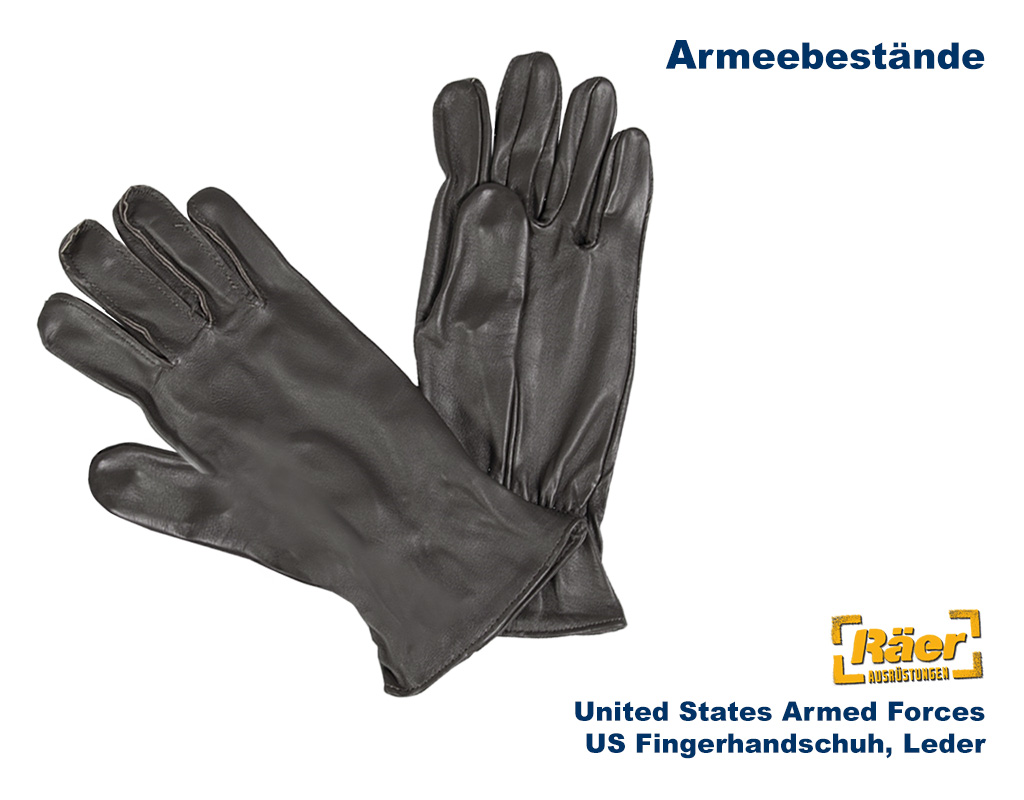 US Fingerhandschuhe, Leder    A/B