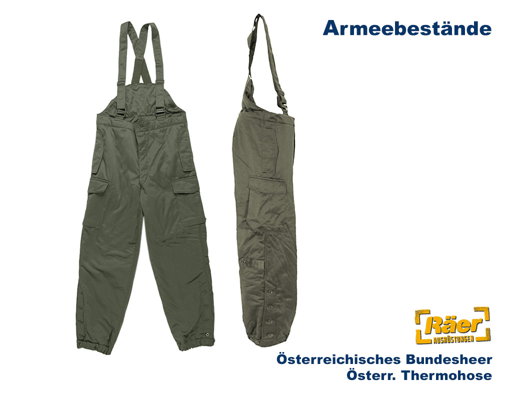 Österreichische Thermohose, Träger    A/B