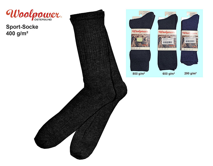 Woolpower Sport-Socken, 400 g/m²    A