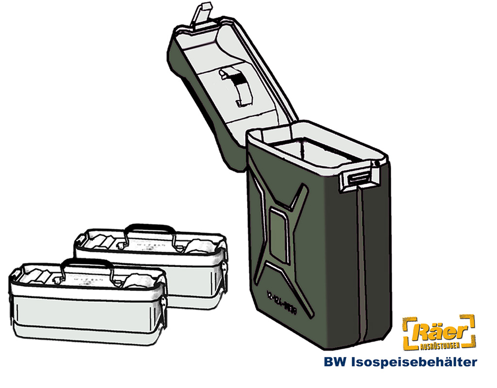 BW Isospeisebehälter, Kanister, 2 Einsätze    B