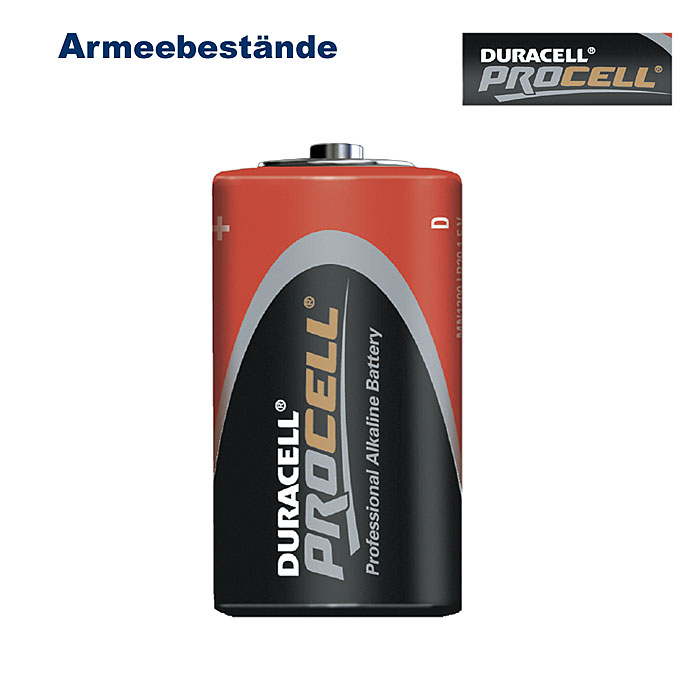 Duracell Mono-Batterie, Alkaline, Procell Pro.   A