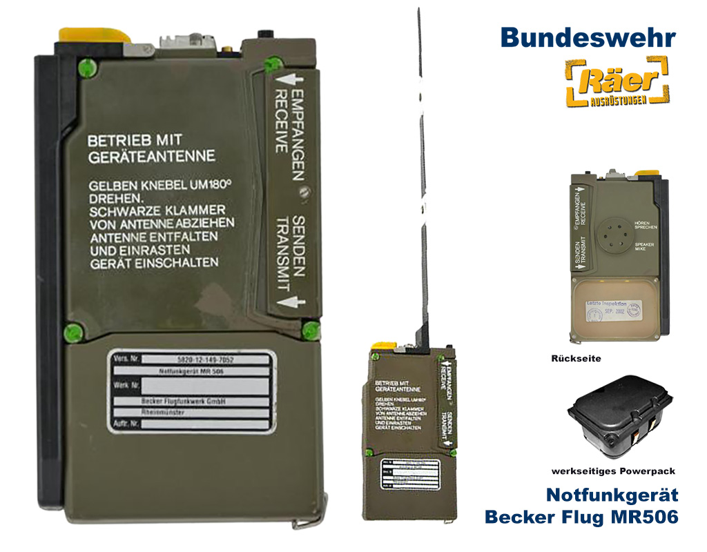 BW Notfunkgerät Becker Flug MR506, 16,8 V    B