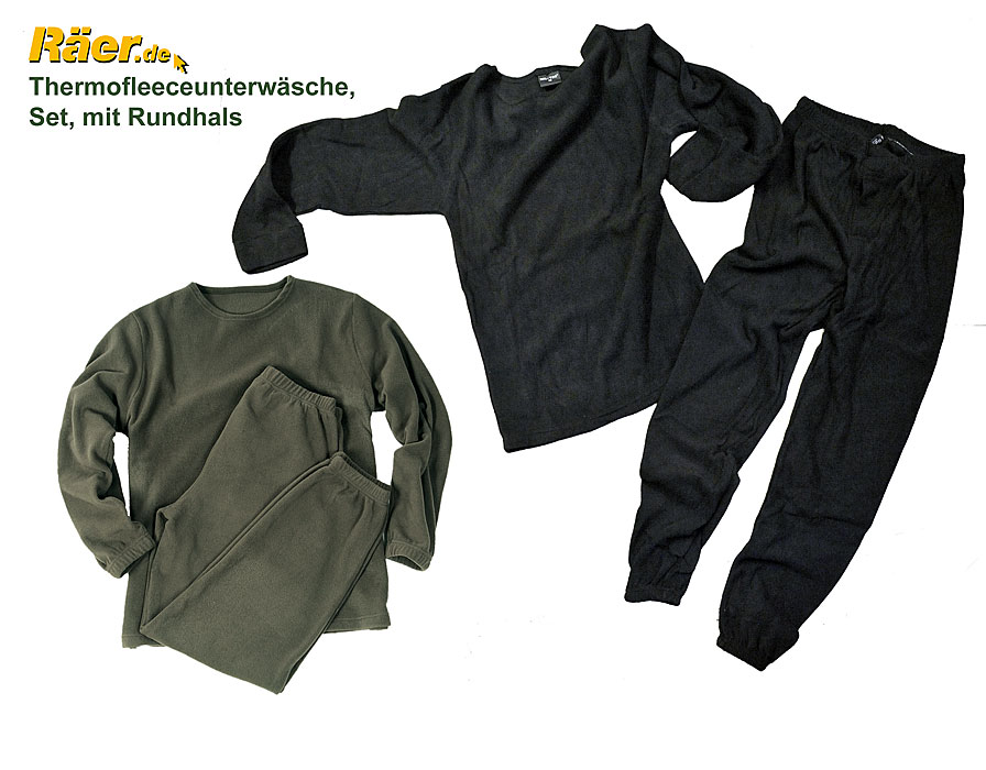 Thermofleece Unterwäsche-Set, Rundhals    A